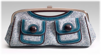 Rafe Donegal Tweed Frame Clutch