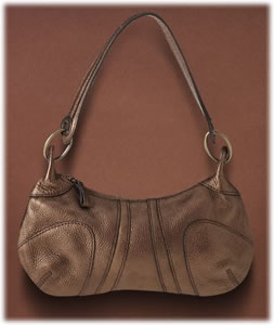 Banana Republic Metallic Seamed Small Shoulder Bag