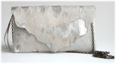 Belen Echandia Cowhide Metallic Purse