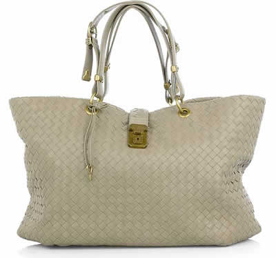 Bottega Veneta Intrecciato Leather Shopper Handbag