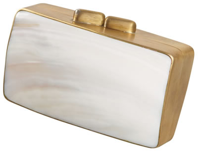 Mother of sale pearl clutch purse