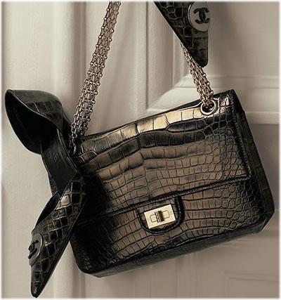 Chanel 2.55 Metallic Alligator Flap Bag