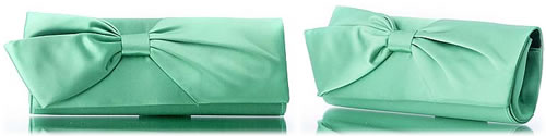 christian louboutin emerald green satin evening bag