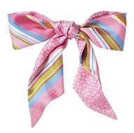 Coach Ponytail Striped Scarf