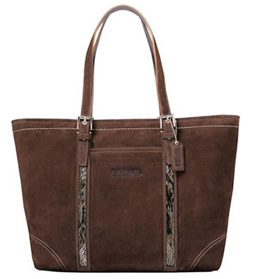 Coach Suede Beaded Tote