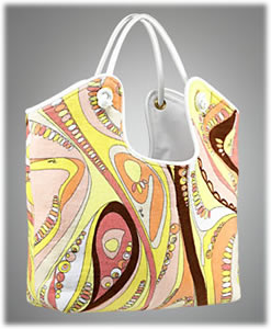 Emilio Pucci Lava Print Large Terry Beach Tote