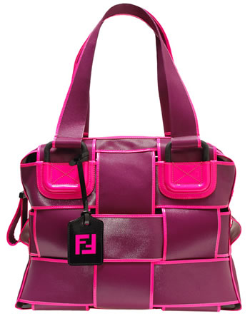 Fendi Canvas Coated Crossword Bag