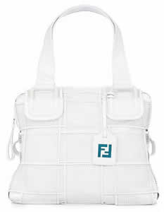 Fendi White Crossword Bag