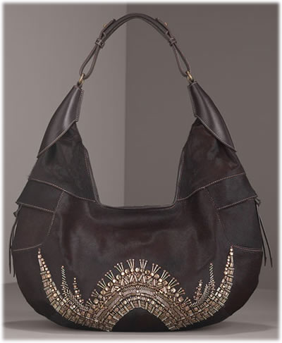 Ghurka Embellished Hair-Calf Hobo