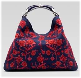 Gucci Floral Horsebit Hobo