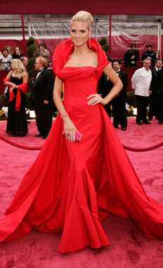 heidi klum red dress