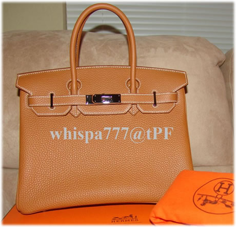 Hermes 30 cm Gold Togo Birkin