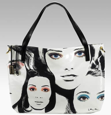 jimmy choo face canvas bag