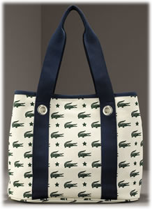 Lacoste Large Canvas Logo Tote