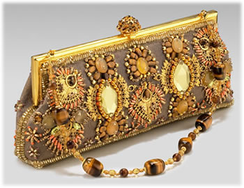 Larisa Barrera Tribal Beaded Clutch