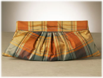 Lauren Merkin Plaid Silk Louise Clutch