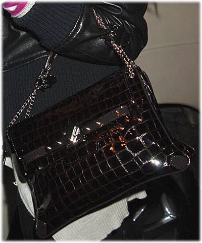 Lindsay Lohan Croc Handbag1