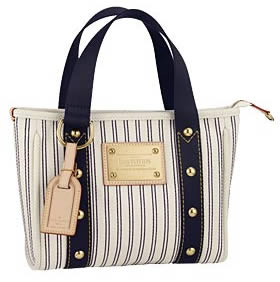 Louis Vuitton Antigua Navy Striped Cabas PM