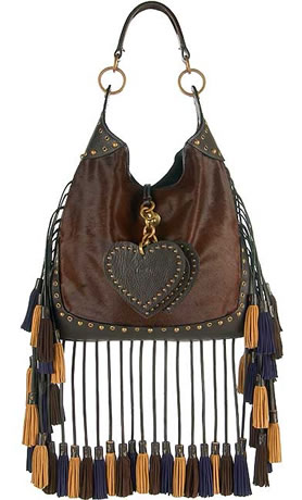 Luella Fringed Tassel Shoulder Bag