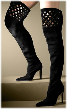 Manolo Blahnik Over-The-Knee Suede Boots