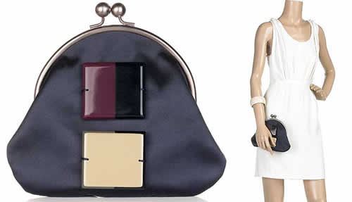 Marni Satin Framed Clutch
