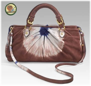 Miu Miu Camoscio Tie-Dye Tote