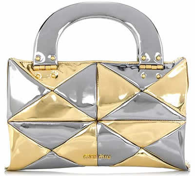 Miu Miu Metallic Patchwork Handbag