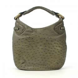 nuti green ostrich hobo