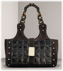 Oscar de la Renta Alligator Tile Satchel Handbags