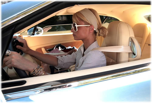 paris hilton driving