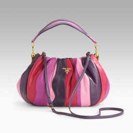 Prada Nappa Stripes Multicolor Small Hobo
