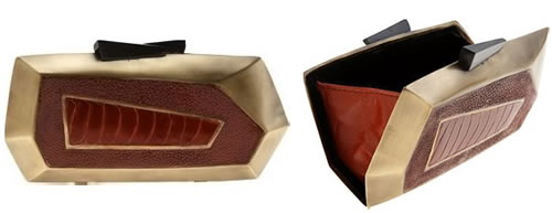 R & Y Augousti Shagreen Minaudiere