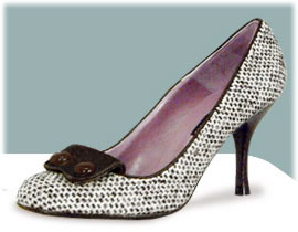 Rafe Marylebone Donegal Wool\"Valerie\" Rounded High Heels