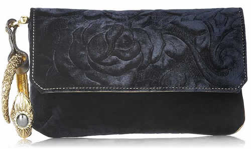 Roberto Cavalli Velvet Bracelet Clutch