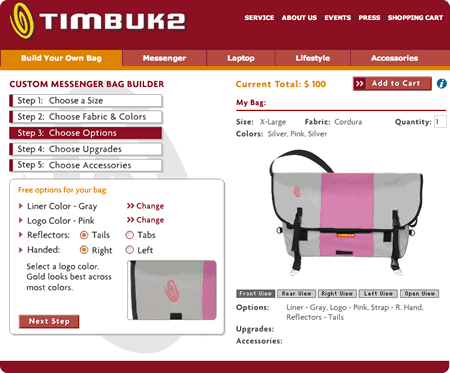 Timbuk2 Build Your Own Messenger bag Screenshot