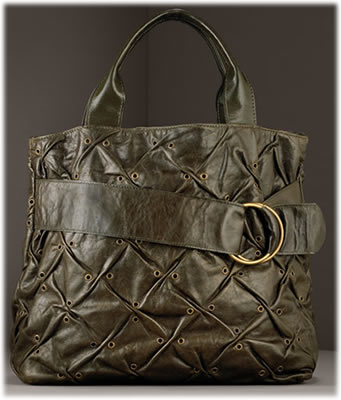 Violette No Zi Eres Ruched Leather Tote1