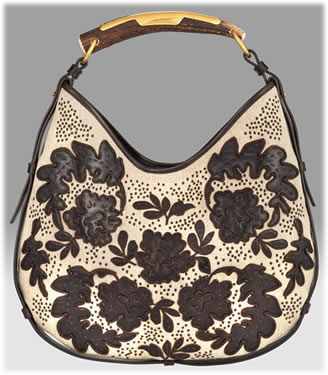 Yves Saint Laurent Embroidered Linen Hobo