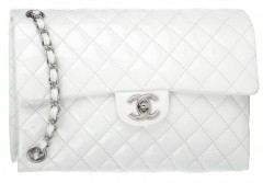 Chanel 2 Upsidedown Patent Leather White Bag Chanel 2 Upsidedown Patent Leather White Bag