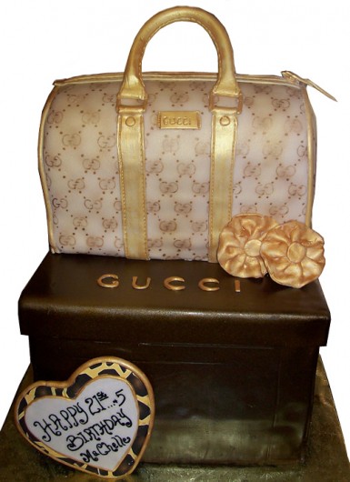 gucci bag cake