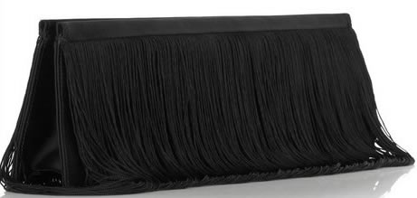 Jil Sander Fringe Satin Clutch Jil Sander Fringe Satin Clutch