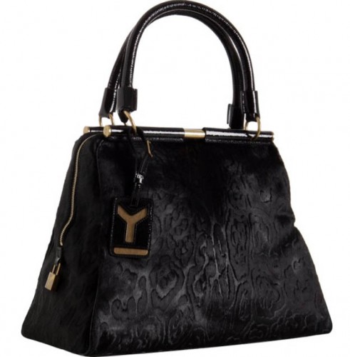 Yves Saint Laurent Calf Hair Fur Shoulder Bag Purse Tote YSL Beautiful