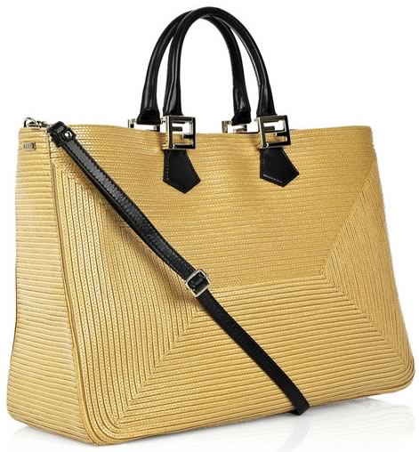 fendi raffia tote