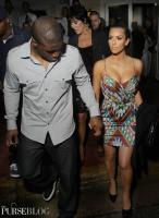 Kim Kardashian with Adriana Castro Nina Clutch