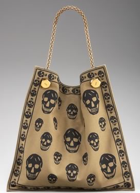 alexander mcqueen skull tote bag