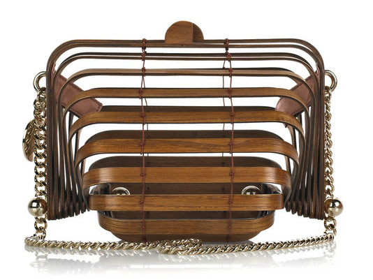 Stella McCartney Wooden Accordion Clutch - PurseBlog