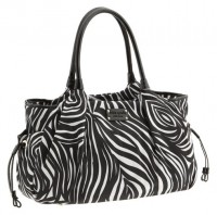 zebra print fluffy bag