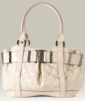white burberry tote