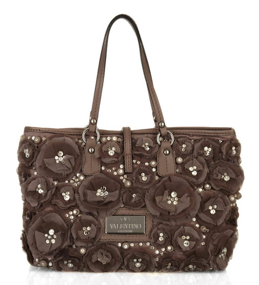 Valentino Sequin-Embellished Rosette Tote