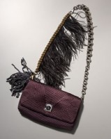 Violet Lanvin Feathered Oulouette Bag