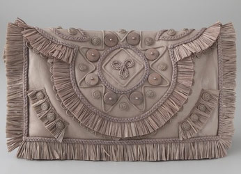 Matthew Williamson Raffia Leather Clutch
